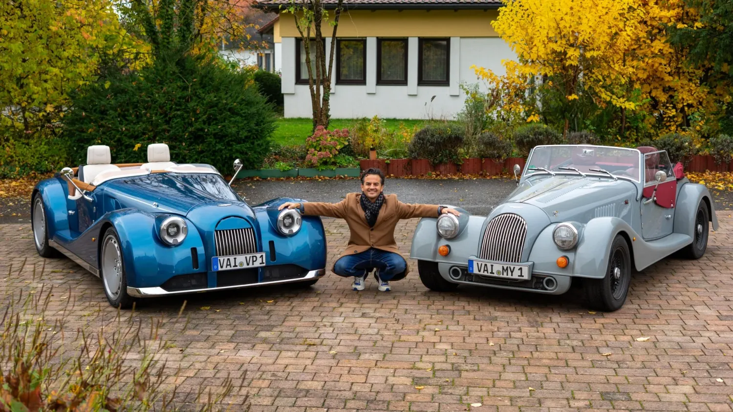 Panagiotis Kafritsas between his two Morgans